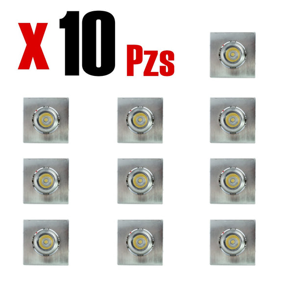 Pointing Light Cuadrado 1w Calido 10 Piezas - Interled Mexico