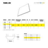Panel 60x60 CM Marco Blanco Frio 40w 10 Piezas - Interled Mexico