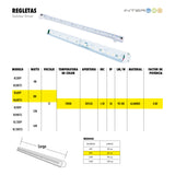 Regleta Plana 60 CM 10 Piezas - Interled Mexico