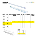 Regleta 25 Grados 90CM 10 Piezas - Interled Mexico