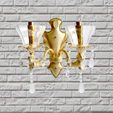 APLIQUE PLACA METAL BANO ORO INDUSTRIAL 2 LUZ 1 Pieza - Interled Mexico